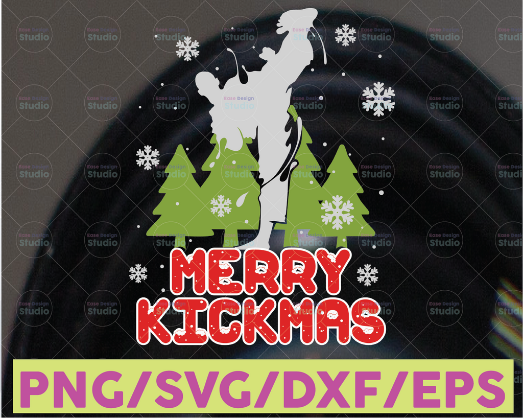 Merry kickmas svg, dxf,eps,png, Digital Download