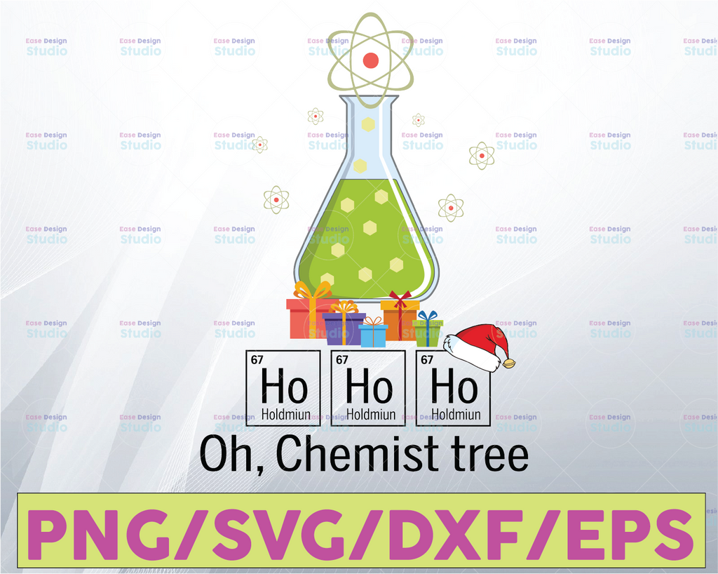 Oh, chemist tree svg, dxf,eps,png, Digital Download