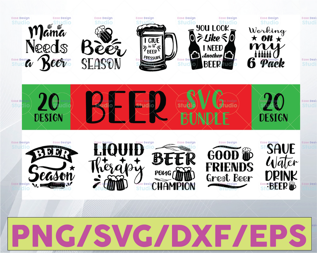 20 Design Beer SVG Bundle, Beer Drinking svg cut files, Beer Quotes, Alcohol Bundle cut files, cricut, silhouette, Beer day svg