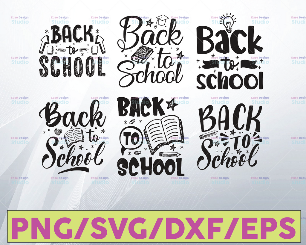 Back To School SVG Bundle, First Day Of School Svg, Hello Second Grade Svg, PreK, Kindergarten Silhouette Png Eps Dxf Vinyl Cut Digital File