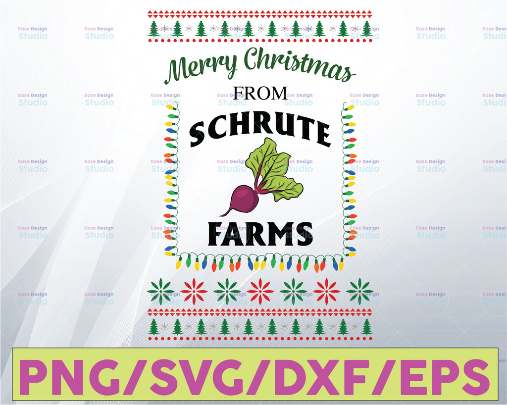 Merry Christmas from schrute farms svg, dxf,eps,png, Digital Download