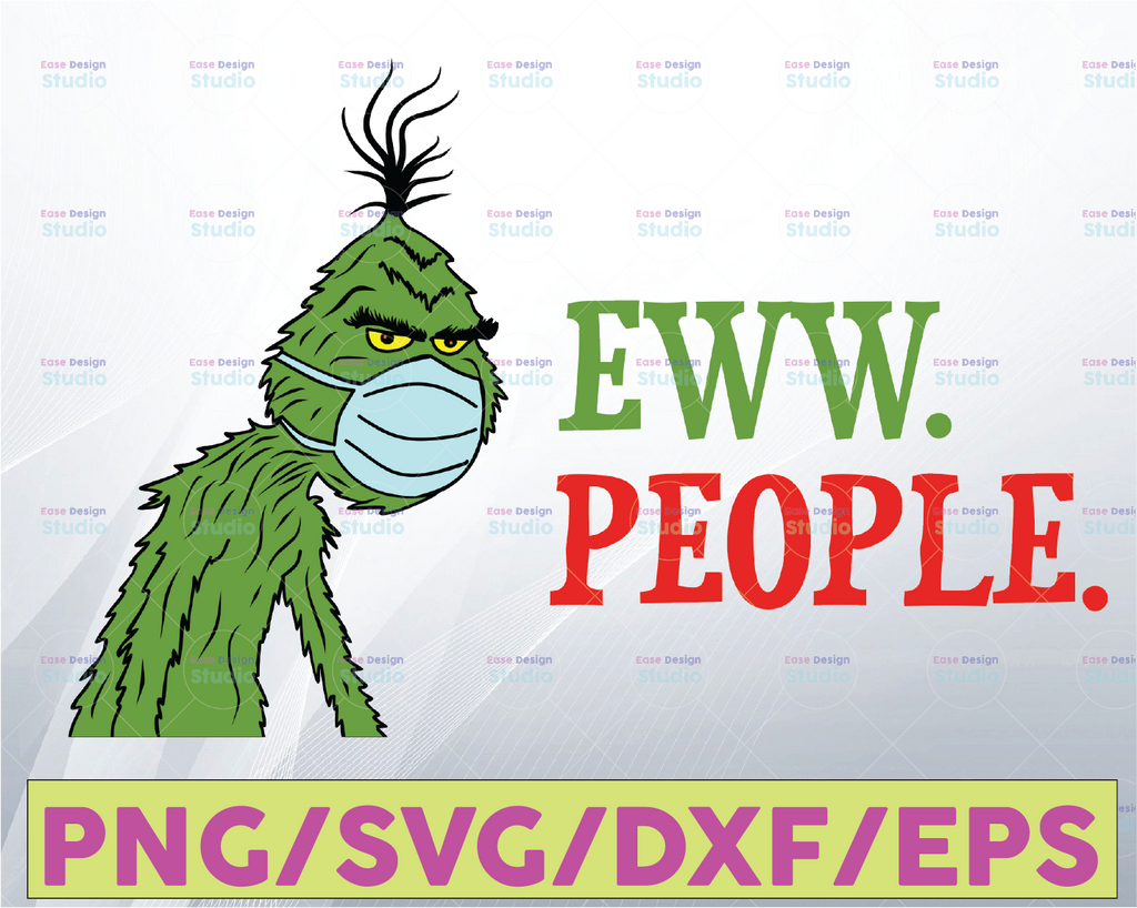 Grinch SVG, Christmas SVG, Halloween SVG, Cut File circut, Vector Grinch, Digital Download, Silhouette Grinch, Grinch ew people, cricut