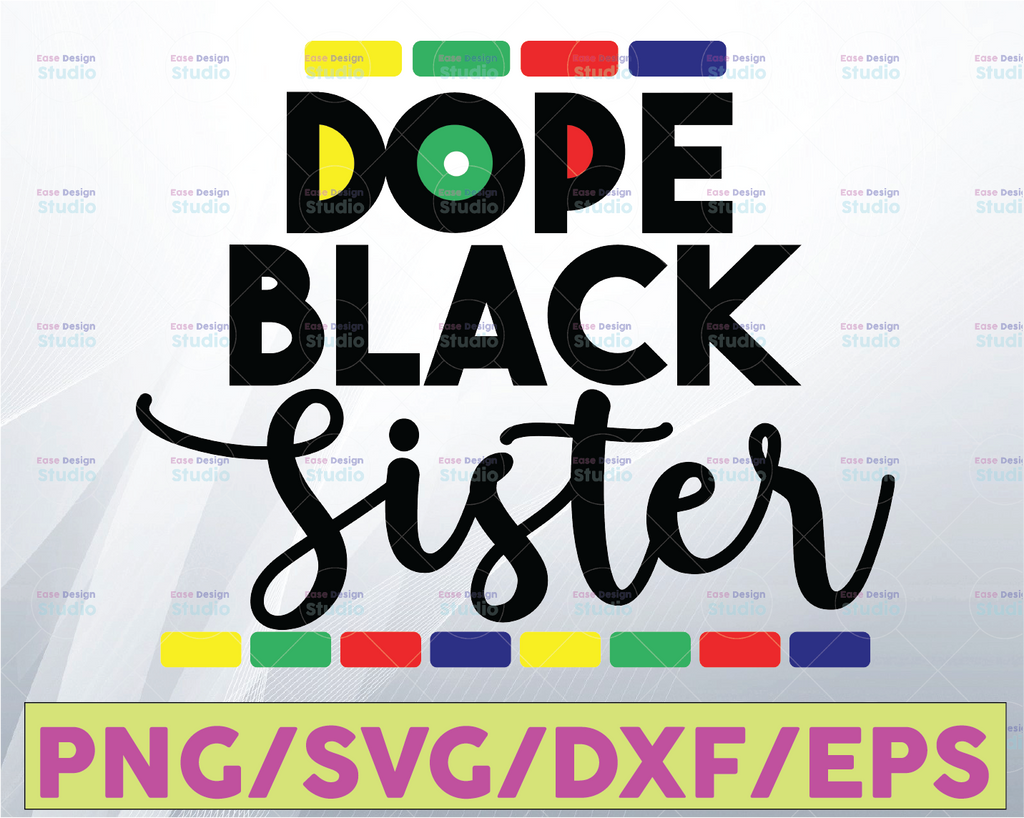 Sister SVG file for Cricut Silhouette, Black Sister, Black Women SVG, Afro Girl SVG, Dope Black Girl, Best friend instant download, png file