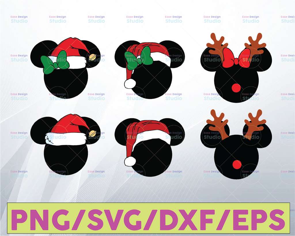 Disney Christmas SVG Bundle, Christmas Svg, Mickey Christmas svg, Mickey Santa svg, Disney Christmas 2029