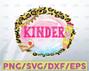 Kinder Leopard png, Leopard Kindergarten Sublimation, Back To School png, Back To School Kindergarten png