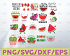 Watermelon PNG Bundle, Cute Watermelon slice png, Summer png for sublimation, instant download