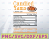 Candied Yams Nutrition Facts Png / Commercial Use