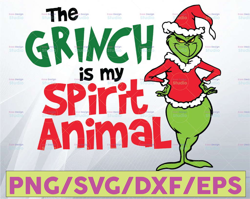 The Grinch is my Spirit Animal Svg Grinch SVG Cut file for Cricut and Silhouette DIY Christmas Grinch svg  Christmas Svg Grinch Iron on