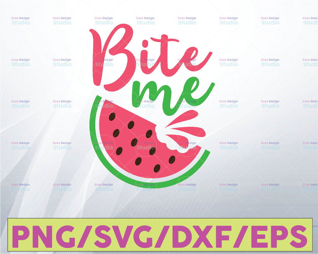 Bite me SVG, Watermelon SVG, Beach Shirt Design, Summer Watermelon Cut File , clipart, printable,vector instant download