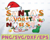 Digital File PNG - Santa's Favorite Nurse Funny Christmas Ornaments Gift Png, Santa's Favorite Nurse Png, Santa Hat Christmas, Xmas Noel