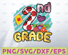 Second Grade png, Back To School png, 2nd Grade png, second Day Of School png, Apple png, Pencil png,Teacher png, Flower png