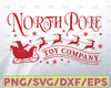 North Pole toy company SVG, Christmas svg, Santa svg, Christmas sign svg, eps, dxf, png cut file, Silhouette, Cricut