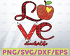 Love Teacher Life png, Teacher png, Teacher Appreciation, Teacher apple glitter sublimation, Leopard png, Pencil Png