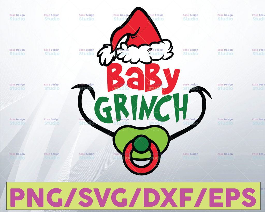 Baby Grinch Christmas Dr Seuss SVG, svg, dxf, Cricut, Silhouette Cut File, Instant Download