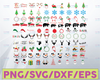 Christmas Bundle SVG Big Bundle SVG Cut File vinyl decal for silhouette cameo cricut iron on transfer on mug svg  fabric design for kids