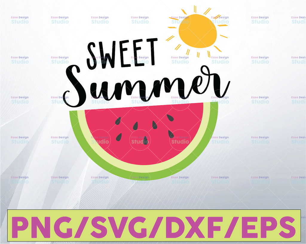 Watermelon SVG, Sweet Summertime SVG, Summer Door Sign SVG, Digital Download, Cricut, Silhouette,