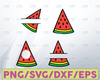 Watermelon SVG Bundle, Watermelon Slice SVG, Hello Summer svg, Tropical, Summer Silhouette Png Eps Dxf Vinyl Decal Digital Cut Files