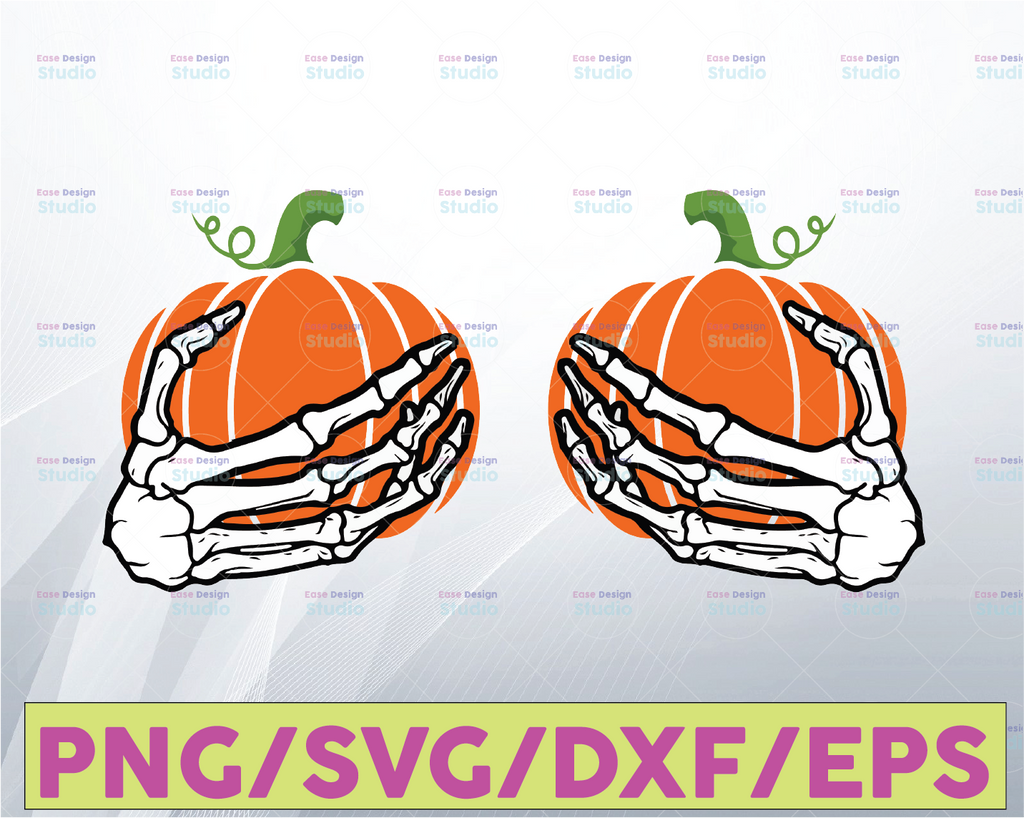 Skull Hand, Skull Lovers, Skeleton, Pumpkin Halloween SVG PNG, Birthday gift /Png Printable/ Sublimation Printing