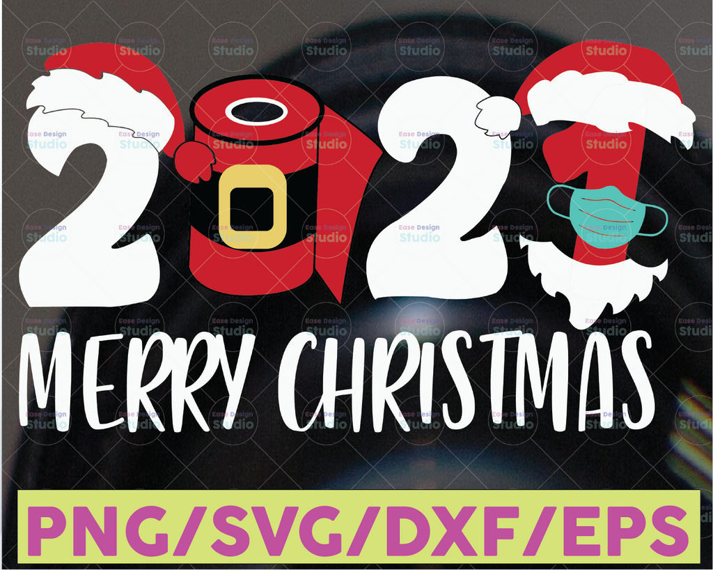 Merry Christmas 2021 Quarantine Christmas Santa Face Mask 2021 Svg Png Eps Dxf