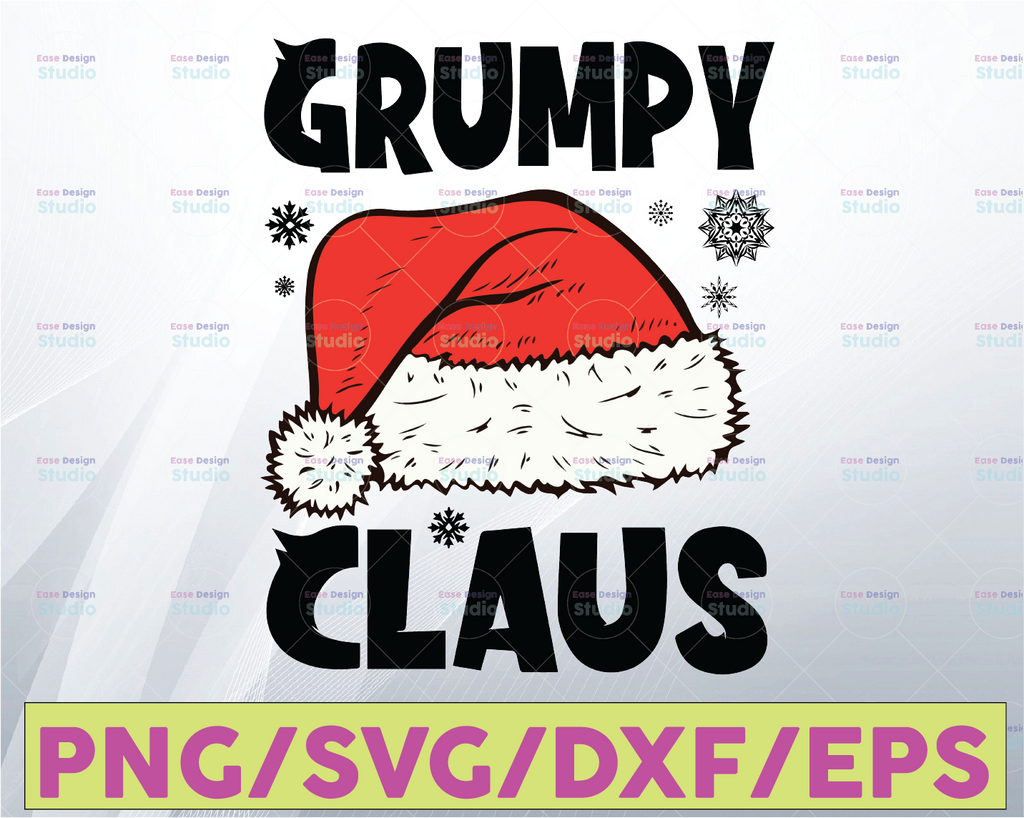 Grumpy Claus Santa Hat Christmas SVG, Grumpy Claus SVG, Christmas 2021 SVG, Cricut, Cutting File, Silhouette, Clipart