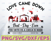 Love Came Down Nativity Best Day Ever Jesus buffalo plaid clipart PNG SVG instant download waterslide, sublimation graphics designs