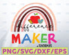 Difference Maker Teacher PNG, Rainbow png, Back to School, Teacher Life Sublimation Design Downloads