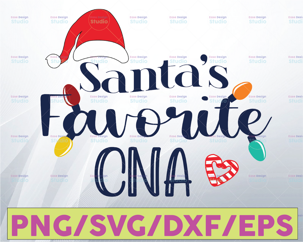 Santa's favorite CNA Christmas Svg Png Eps Dxf – Funny Christmas CNA Svg Png