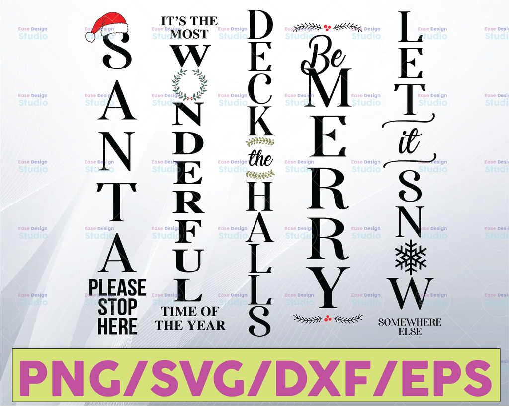 Christmas SVG Bundle- Christmas Front Porch Sign Bundle