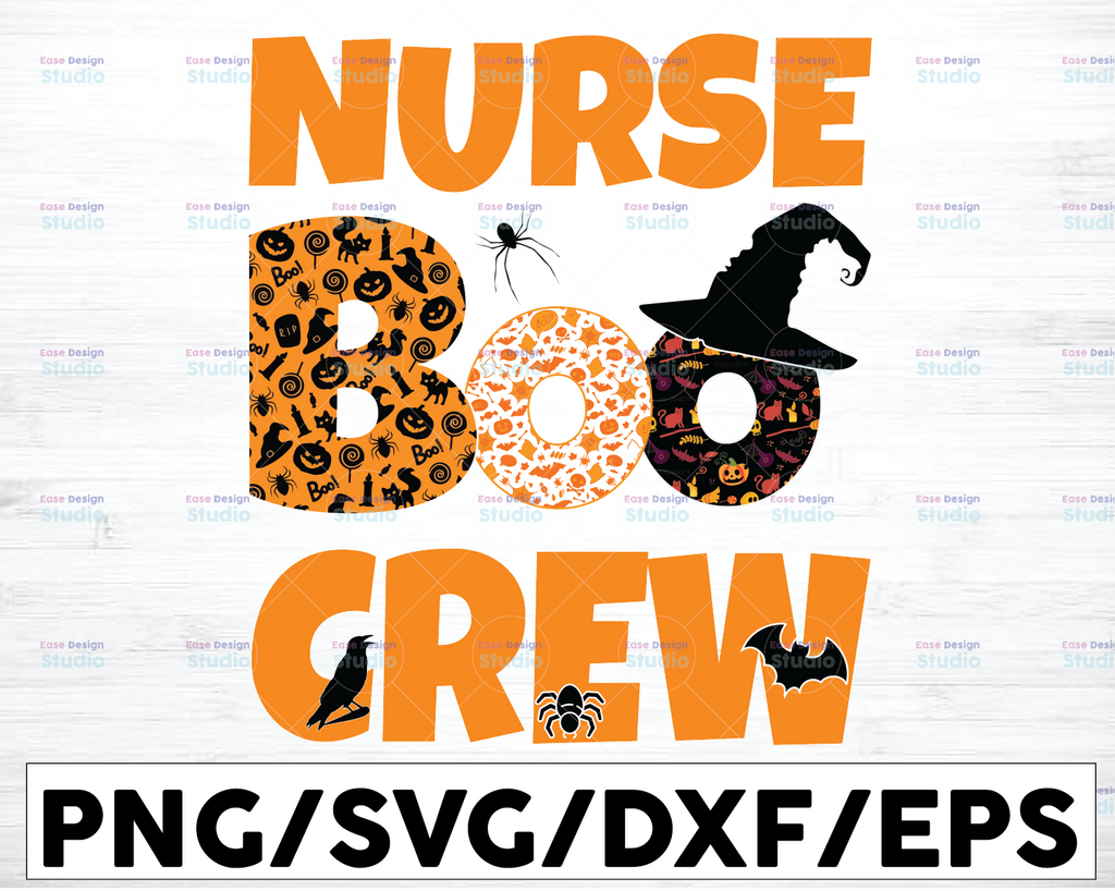 Nurse Boo Crew svg,Halloween Nurse svg, CNA Crew,CNA Crew,Nurse Life,CNA Life,Nursing Assistant,Halloween Pumpkin,Cricut Svg/Png/Pdf/Dxf/Eps