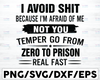 I Avoid Shit Because I'm Afraid Of Me Not You Temper Go From Zero To Prison Real Fast, png SVG File, Cricut, Clipart, Instant Download