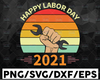 Happy Labor Day Retro Vintage Svg, US Labor Day SVG ,Cricut Cameo Cut File , Clipart Vector Digital Download Png Eps Pdf Ai