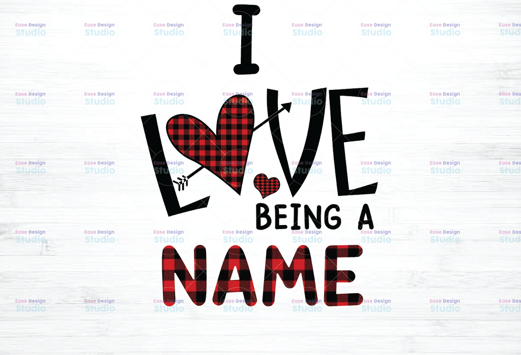 Personalized name I Love Being A Grandma Heart Buffalo Plaid Png, Gnome Grandma Png - INSTANT DOWNLOAD - Png Printable Digital Print Design