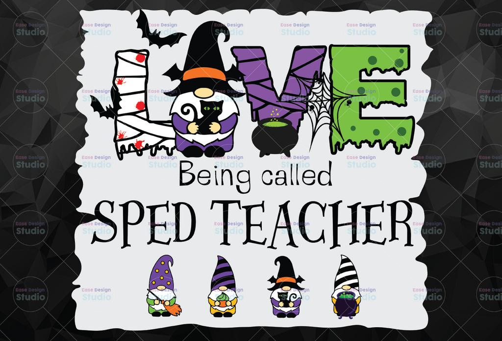 Love Being Called Sped Teacher Png, Halloween Gift For Teacher, Halloween Teacher Appreciation Png, Halloween Vibes Sublimation Downloads