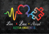 Live Love Accept Autism Awareness Tie Dye Autism Mom Boy Digital Download, Digital Files Png, Png Digital Print