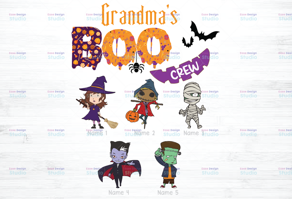 Custom Png File, Grandma‘s Bootiful Crew Png , Vintage Fall Png , Halloween Png , Halloween Png , Pumpkin Spice Png , Boo Png