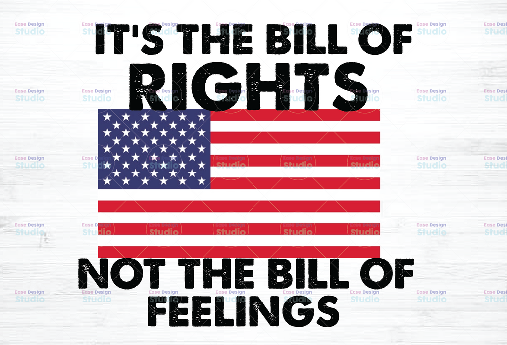 It's The Bill Of Rights Not The Bill Of Feelings PNG,USA Flag Png,American Flag,Digital Download,Sublimation,Instant Download,election PNG