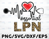 LPN Essential Leopard Svg Png, Lpn Png, Essential Leopard Png, Heartbeat svg - Cricut - PNG Printable - Digital Print Design