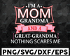 I'm Mom Grandma And A Great-Grandma Nothing Scares Me Svg, Family Svg, Mom Svg, Grandma Svg, Svg Eps Png Dxf