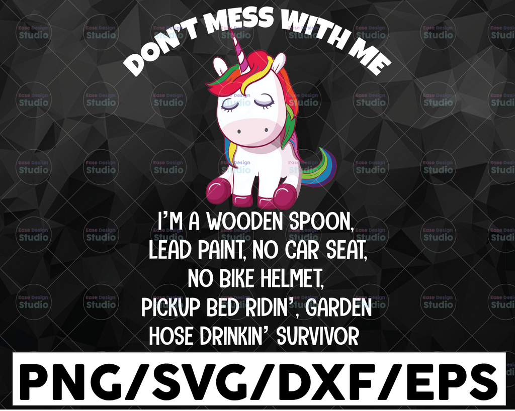 Unicorns Don't Mess With Me SVG, I'm a Wooden Spun Svg, Funny Unicorn ,Unicorn Lover Svg, Unicorn Gift ,Digital Cut Files