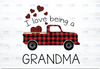 I Love Being A Grandma Car Heart Buffalo Plaid png Png,Car Gigi Png  png  INSTANT DOWNLOAD Png Printable - Digital Print Design