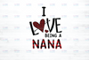 I Love Being A Nana Gnome Heart Buffalo Plaid Png, Gnome Png, Gnome Nana Png - INSTANT DOWNLOAD - Png Printable - Digital Print Design