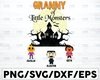 Personalized Name Granny's Little Monsters Svg, Halloween svg, Little Monster svg, Grandma Svg, Mother's Day Svg, Cricut, Cut File, Vector, PNG, EPS