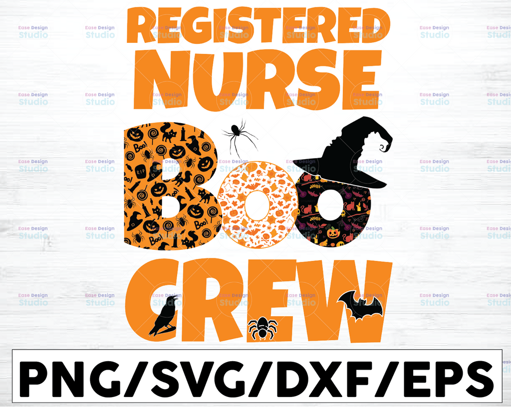 REGISTERED NURSE Boo Crew svg,Halloween Nurse svg, CNA Crew,CNA Crew,Nurse Life,CNA Life,Nursing Assistant,Halloween Pumpkin,Cricut Svg/Png/Pdf/Dxf/Eps