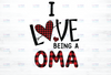 I Love Being A Oma Gnome Heart Buffalo Plaid Png, Gnome Png, Gnome Oma Png - INSTANT DOWNLOAD - Png Printable - Digital Print Design