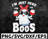 I'm Just Here for the Boos SVg, Halloween Svg, Boos svg, Funny Ghost Girl Svg, Ghost's Bandana Svg, Drinking Ghost Svg