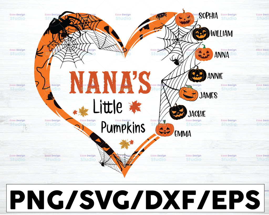 Nana's Little Pumpkins Svg, Little Pumpkin Svg, Kid's Halloween Svg, Baby Pumpkin Svg, Spooky Svg, Svg files for Cricut, Silhouette