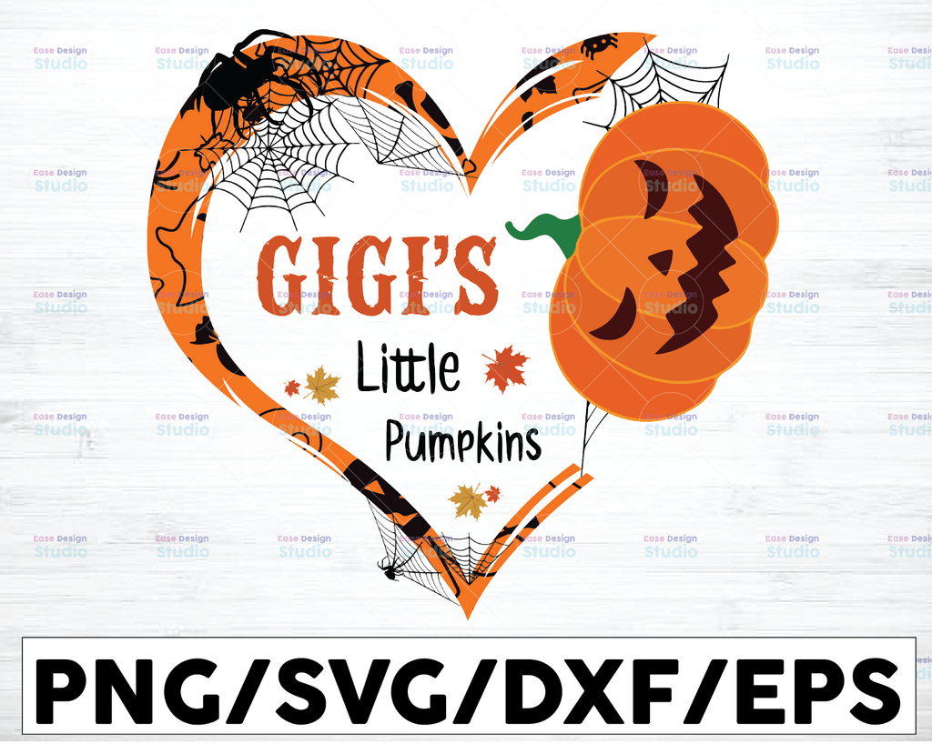 Gigi's Little Pumpkin, Halloween svg, Fall svg, Spider Web Svg, Spider svg, Funny Halloween Svg, svg Cut Files, Cricut svg