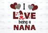 I Love Being A Nana Gnome Heart Buffalo Plaid Png, Gnome Png, Gnome Nana Png - INSTANT DOWNLOAD - Png Printable - Digital Print Design