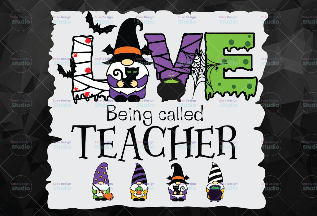Love Being Called  Teacher Png, Halloween Gift For Teacher, Halloween Teacher Appreciation Png, Halloween Vibes Sublimation Downloads