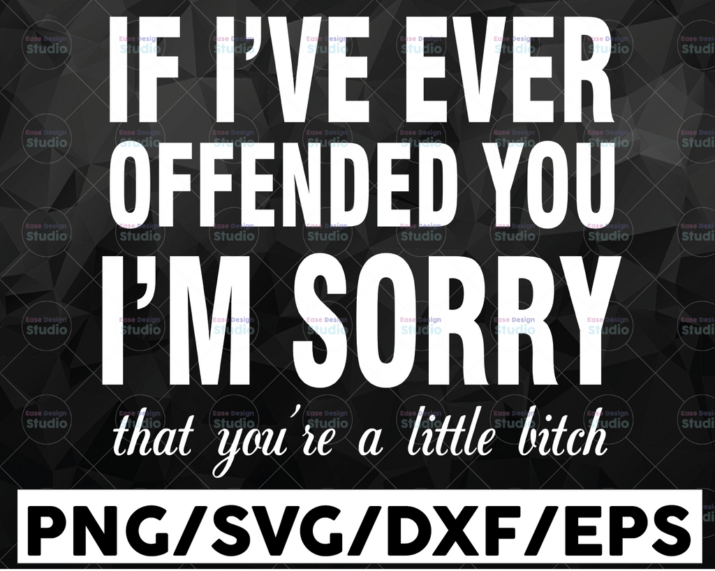 If I've Ever Offended You I'm Sorry SVG, You're Such a Little Bitch svg, PNG, Cut File, Sublimation File